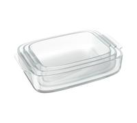 Casserole Dish Set Glass Baking Oven Gratin Oval Tiramisu Dishwasher-Safe Clear