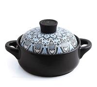 Casserole Dishes,Health Casserole Dish with Lid, Handmade Nonstick Slow Cookers Ceramic Cotta Pan, Stone Bowl, Soup/Clay/Earthen Pot with Double Handle, Ceramic Cookware,3.5L