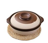Casserole Domestic Casserole High-temperature Resistant Dry Cooking Little Pan Rice Ceramic Soup Cooker(1.0L)