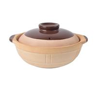 Casserole Gas Stoves Traditional Ceramic Clay Pot, Durable Small Earthenware Casserole Crack-Free Cooking Pot for Claypot Rice, Stews and Soups,2L