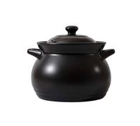 Casserole Home Use High-Temperature Resistant Stew Pot Large Capacity Ceramic Clay Pot for Gas Stove Ideal for Soups and Stews,2.1L