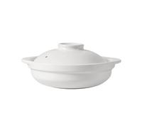 Casserole Large Capacity Ceramic Clay Pot Gas Stove High-Temperature Shallow Pot Perfect for Cooking Casseroles Stews and Claypot Rice,2L