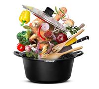 Casserole Pot with lid - Large 32cm | 10 Litre | 15 Inches - Induction Compatible - GREBLON Ceramic Non Stick Chemical Free Coating