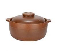 Casserole Pot with Lid - Traditional Ceramic Clay Dish for Open Fire Cooking, Ideal for Slow Cooking