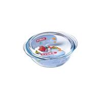 Pyrex 2L Casserole + 0.5L Lid, Clear