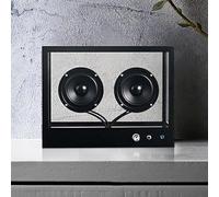 Cassette Bluetooth Speaker, Portable Subwoofer with USB/AUX Playback, Transparent Design for Indoor, Outdoor, Office Use