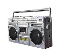 Cassette Boombox with AM/FM Radio, Bluetooth, USB/SD Input - Convert Cassettes to USB/SD, Portable Street Style Player