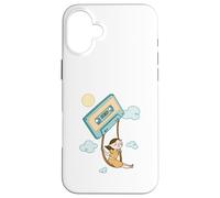 Cassette Daydream - Girl Swinging on a Tape in Clouds Case for iPhone 16 Plus