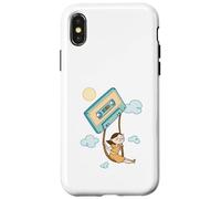 Cassette Daydream - Girl Swinging on a Tape in Clouds Case for iPhone X/XS