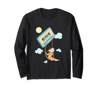Cassette Daydream - Girl Swinging on a Tape in Clouds Long Sleeve T-Shirt