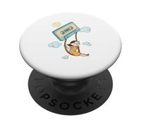 Cassette Daydream - Girl Swinging on a Tape in Clouds PopSockets Adhesive PopGrip
