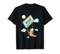 Cassette Daydream - Girl Swinging on a Tape in Clouds T-Shirt