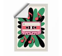 Cassette Dreams Retro Unframed Wall Art Print A3 (42×29.7cm), Wall Decor for Living Room, Bedroom, Office & Home, Art Gift