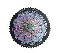 MOUAJ cassette Mountain Bike Freewheel 11 12 Speed Flywheel 9-42 46 50T XD Ultralight CNC Steel Cassette Rainbow (Color : 12S 10 52T color)