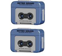 Cassette Player Keychain, 2 Color Funny Retro Tape Cassette Recorder Keyring, Novelty Mini Tape Recorder Music Bag Charm, Portable Cassettes Tapes Player Handbag Charms, for Women & Men