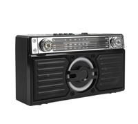 Cassette Player Recorder with Bluetooth Transmitter, with Big Speaker, Retro AM FM SW Radio Stereo Tape Player with Headphone Jack, Microphone Jack, Multi Band (Gold) (Black)