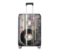Cassette Player Retro Music Luggage Cover 80s 90s Vintage Tape Player Suitcase Protector Travel Bag Cover Music Lover Gift Travel Accessory Holiday Case Cover Small Medium Large
