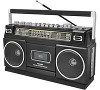 Cassette Player with Bluetooth 5.0 & USB Tape Conversion | AM/FM/SW Radio, Portable Boombox with Tape Recorder, 10W Stereo Sound, USB/TF Playback, 3.5mm Earphone Jack | Battery/Mains Power