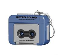 Cassette Recorder Keychain Retro ABS Red Audio Recorder Pendant