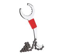 Cassette Remover Tool Wrench for Bicycle Freewheel Sprocket Removal | Red ergonomic grip and serrated metal head designed for secure engagement with standard bicycle cassette splines