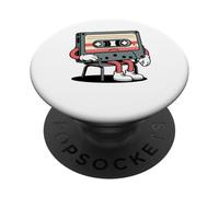 Cassette Tap Player Retro Music Vintage Musician Old Mixtape PopSockets Adhesive PopGrip