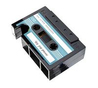 Cassette Tape Dispenser Pen Holder Stationery Organizer Tape Cutter Blue