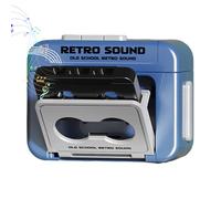 Cassette Tape Keychain - Vintage Recorder Keyring | Mini Tape Recorder Keychain | Compact Design Decoration | Compact Stylish Perfect Decorative Charm For Bags Phones And Car Keys, Blue, Refer to