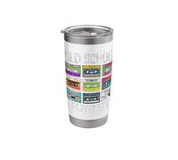 Cassette Tape Music Retro 80s Playlist Stainless Steel Insulated Tumbler