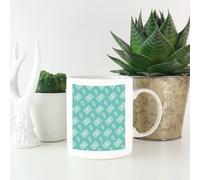 Cassette Tape Pattern Green Mug