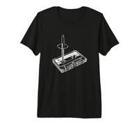 Cassette Tape Rewind Pen The Analogue Age Nostalgia Premium T-Shirt