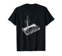 Cassette Tape Rewind Pen The Analogue Age Nostalgia T-Shirt