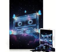 Cassette Tape with Butterflies in Space Jigsaw Puzzle 1000 Pieces Mental Recall Mind Soothing Fun Smooth Cut Birthday Present (38x26cm)