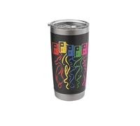 Cassette Tapes 80s Vintage Pop Art Retro Analog Music Lover Stainless Steel Insulated Tumbler