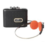 Cassette to MP3 Converter Portable USB Tape Player for Digital Transfer with 3.5mm Jack and Audacity Support - Black(Black)