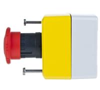 Cassette with safety button by turning 1Z 1R yellow IP65 XALK178E