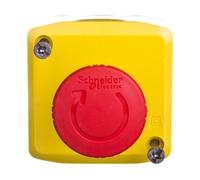 Cassette with safety button by turning 1Z 2R yellow IP65 XALK178G