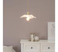 Glass Flower Pendant Ceiling Light Gold-Coloured
