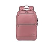 Cassia Laptop Backpack 14L for 15.6 Inch Laptop - Water-Resistant Nylon Travel & Work Bag with Independent Laptop Pocket, Hidden Back Pocket, Multi-Storage & Tie Rod Strap Nostalgia Rose