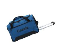CASSIA LONDON 200 Wheeled Duffle Bag, 75 L, Trolley Handle and Front Zip Pocket, Black