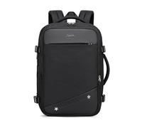 CASSIA LONDON Travel Backpack 30.5L for 15 Inch Laptop - 180° Open Design, USB Charging, Dual-Use Backpack & Travel Case with Hidden Back Pocket Black