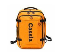 Cassia Travel Backpack - Deluxe PVC & Polyester Bag with Expandable Storage and Waterproof Zippers