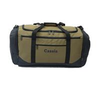 Cassia Travel Duffle Bag - 901D Polyester & PU Weekender with Large Main Compartment, Front & Side Zip Pockets, Adjustable Shoulder Strap - Durable Travel Bag for Men & Women