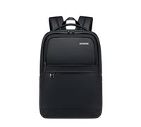 Cassia Water-Resistant 15.6" Laptop Backpack - Durable Polyester Business & Travel Bag with Hidden Pocket, Multi-Function Storage & Trolley Strap - Black