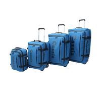 Cassia Wheeled Duffel Bag - Deluxe PVC & Polyester Travel Bag with Cargo Straps, Waterproof Zippers & Smooth Trolley Wheels