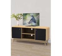 Dorel Cassie Tv-Stand With 2 Doors In Oak Look Black