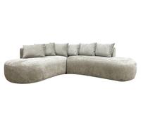Cassie Sand Fabric 4 Seater Corner Sofa