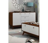 Dorel Cassie Sideboard 2 Doors / 3 Drawers In Walnut Look White