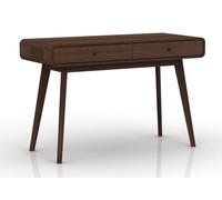 Cassie Walnut Effect Desk with 2 Drawers, Brown