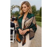Cassie Wedding Guest Summer Scarf Shawl Lemon Daisy Accessories Burnt Orange One Size