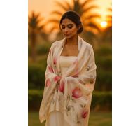 Cassie Wedding Guest Summer Scarf Shawl Lemon Daisy Accessories Light Pink One Size